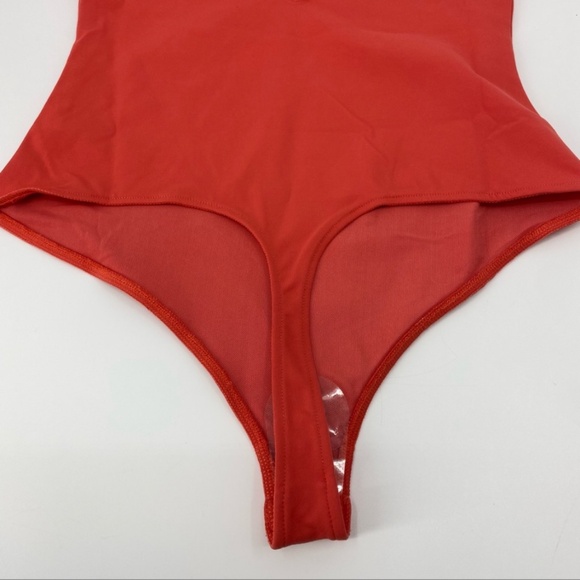 Free People | Keep it Sleek Bodysuit in Pink Poinsettia | Small New with Tag - Picture 8 of 10